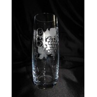 Lsg-Kristall Wasserglas/Longdrink Kristallgläser Hand geschliffen Weinlaub WG-312 310 ml 6 Stück.