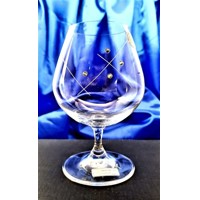 Weinbrand Glas/ Cognacglas geschliffen SWAROVSKI Kristall J-328 400 ml 6 Stück...