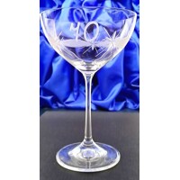 Geburtstag Glas/ Jubiläums Sektschale Hand geschliffen Kante SM-330 340 ml 1 S...