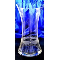 LsG-Crystal Váza broušená skleněná 6 x Swarovski krystal rytá dekor Kanta WA-339 255 x 50mm 1 Ks.