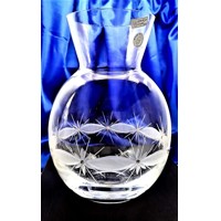 Vase Kristall Glas  9 x Swarovski Stein Hand geschliffen Muster Kante Wa-488 1...