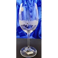 Rotwein/Weißweingläser mit Swarovski Kristallen Hand geschliffen Muster Kante SK-s462 350 ml 2 Stück