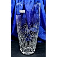 LsG-Crystal Váza sklo křišťálové optické ručně broušené ryté dekor Bodlák WA-475 230 x 120 mm 1 Ks.