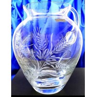 LsG-Kristall Glas Krug Hand geschliffen Kristallglas Muster Weizen 496 2000 ml...