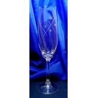 LsG-Crystal Skleničky na šampus 8 x Swarovski krystal  broušené dárkové balení...