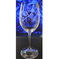 Rotweingläser/ Rotwein Glas mit Kristallen SWAROWSKI  geschliffen Lucia-s497 350 ml 2 Stück.