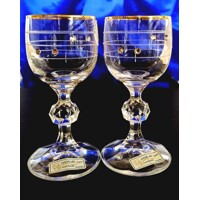 Likör Glas/ Likőrgläser SWAROVSKI Kristalle Hand geschliffen Muster Claudia Goldrand  518 60ml 6 St