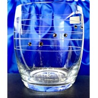 LsG-Crystal Skleničky na červené víno pivo vodu 36 x Swarovski krystal broušené dekor Claudia dárkové balení CL522 300ml 6 Ks.