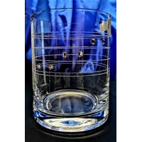 Whisky Glas/ Whiskygläser Hand geschliffen mit SWAROVSKI Kristallen Muster Han...
