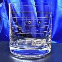 Whisky Glas/ Whiskygläser Hand geschliffen mit SWAROVSKI Kristallen Muster Han...