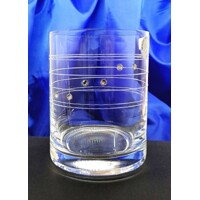 LsG-Crystal Skleničky na Whisky s krystaly SWAROVSKI broušené/ryté dekor Claudia CL-534 280ml 2 Ks.