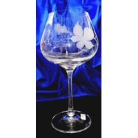 Rotwein Glas/ Rotweingläser Hand geschliffen Muster Weinlaub Geschenkkarton TUR-641 570 ml 6 Stk.