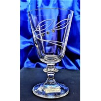 Weißwein Glas/ Weißweingläser 18 x Swarovski Stein geschliffen Muster Maiglöck...