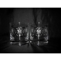 Whisky Glas/ Whiskygläser Hand geschliffen Muster Schneeflocke CH-544 280 ml 2...