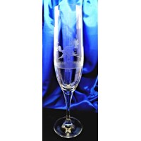 LsG Crystal Skleničky na šampus ručně broušené/ ryté dekor Ptactvo Giselle-744 280ml 6 Ks.