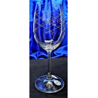 Rotwein Glas/ Rotweingläser Swarovski Stein 72 x Hand geschliffen Muster Corne...