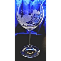 Rotweingläser/ Rotwein Burgund Glas Muster Weinlaub Hand geschliffení Olivia-8...