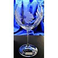 Rotweingläser/ Burgund Glas Hand geschliffen Muster Kante Olivia-808 460ml 6 Stk.