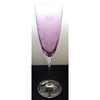 LsG Crystal Skleničky na šampus fialové ručně broušené dekor Víno originál balení J-815 220 ml 6 Ks.
