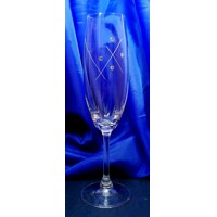 Sektkelch/ Sekt Glas Muster Fisch Hand geschliffení 821 280 ml 6 Stk.