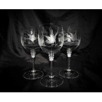 Weißweingläser/ Weißwein Glas Jagtmotive Hand geschliffene Vögeln 822 240 ml 6 Stk.