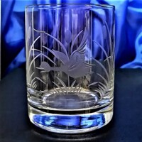 Whiskygläser/ Whisky Glas Jagtmotive Hand geschliffene Vögeln Geschenkkarton 8...