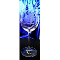 Rotwein Glas Kristallglas Muster Schwan Hand geschliffení 840 350 ml 6 Stk.