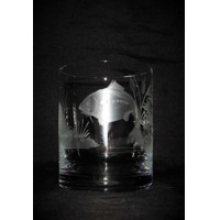 LsG-Crystal Skleničky na Whisky ručně broušené dekor Ryba dárkové balení Barli...