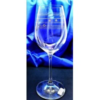 Weißwein Glas/ Weißweingläser Swarovski Kristall Hand geschliffen Claudia-856 350 ml 6 Stk.