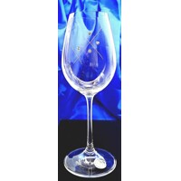 LsG-Crystal Skleničky na červené víno 24 x Swarovski krystal ručně broušené ryté dekor Karla Viola-859 450ml 6 Ks.