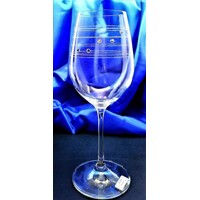 LsG-Crystal Skleničky na červené víno 36 x Swarovski krystal ručně broušené ryté dekor Claudia Viola-858 450ml 6 Ks.