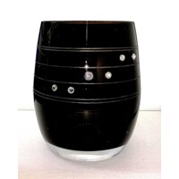 LsG-Crystal Skleničky černé 36 x Swarovski krystal dekor Claudia dárkové balení P-385 300 ml 6 Ks.