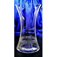 LsG-Crystal Váza skleněná broušená/ rytá křišťál dekor Kanta okrasné balení X-889 255 x 150mm 1 Ks.