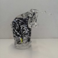 LsG-Crystal Skleněná figurka zvířátko býk hutní sklo barevné H-902 cca 85 x 95...