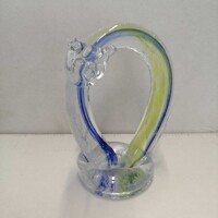 LsG-Crystal Skleněná figurka zvířátko kočka hutní sklo barevné H- 905 cca 90 x...