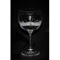 LsG-Crystal Skleničky Swarovski rubín na červené víno/ Burgunder ručně broušené ryté dekor Kanta Eva-905 455 ml 6 Ks.