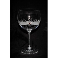 LsG-Crystal Skleničky na červené víno 30 x Swarovski krystal Burgunder ručně broušené dekor Kanta Eva-905 580ml 6 Ks.