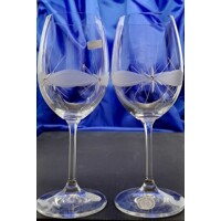 LsG-Crystal Skleničky Swarovski na červené víno ručně broušené dekor Kanta Lara-908 450ml 6 Ks.