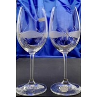 Rotweingläser/ Rotwein Glas Swarovski Hand geschliffen Muster Kante SK-912 450 ml 6 Stk.