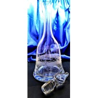 Glas Flasche 7 x SW Kristall Stein Hand geschlif...