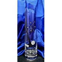 LsG-Crystal Váza skleněná vázička 4 x Swarovski krystal broušené ryté dekor Karla  A-932 24mm 1 Ks.