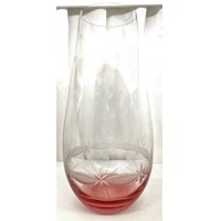 LsG-Crystal Váza skleněná broušená starorůžová dekor Kanta WA-953 300 x 150 mm 1 Ks.