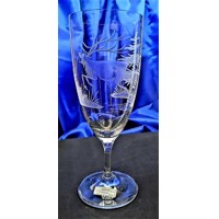 LsG-Crystal Skleničky na pivo vodu ručně ryté broušené dekor Jelen dárkové bal...