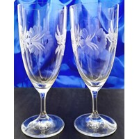 LsG-Crystal Skleničky na pivo/ vodu ručně broušené/ ryté dekor Růže Kate-1019 380 ml 6 Ks.