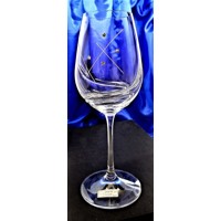 LsG-Crystal Skleničky na bílé červené víno 8 x Swarovski krystal dekor Carla T...