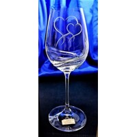 Rotwein Glas/ Rotweingläser Muster Herz Turbulenz-2100 550 ml 2 Stk.