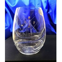 LsG-Crystal Sklenička na víno 16 x  Swarovski krystal ručně ryté dekor Carla Turbulence-3006 500 ml 2 Ks.