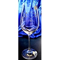 LsG-Crystal Skleničky na červené víno 42 x Swarovski krystal dekor Erb Viola-7846 350ml 6 Ks.