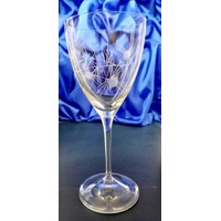 LsG-Crystal Skleničky na víno bílé ručně broušené dekor Bodlák dárkové balení ...