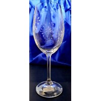 Weißwein Glas/ Weißweingläser Hand geschliffen Schneeflocke Lara-7385 250ml 6 Stück.